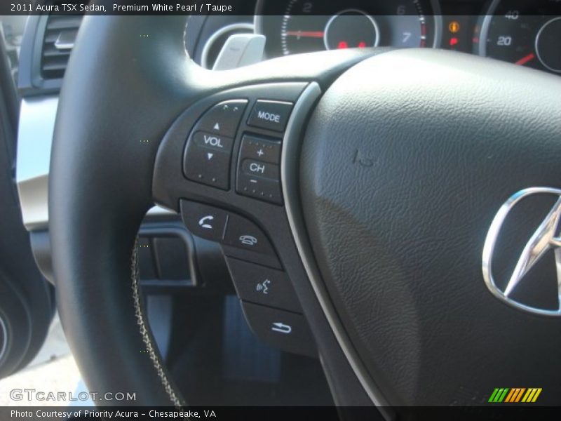 Premium White Pearl / Taupe 2011 Acura TSX Sedan