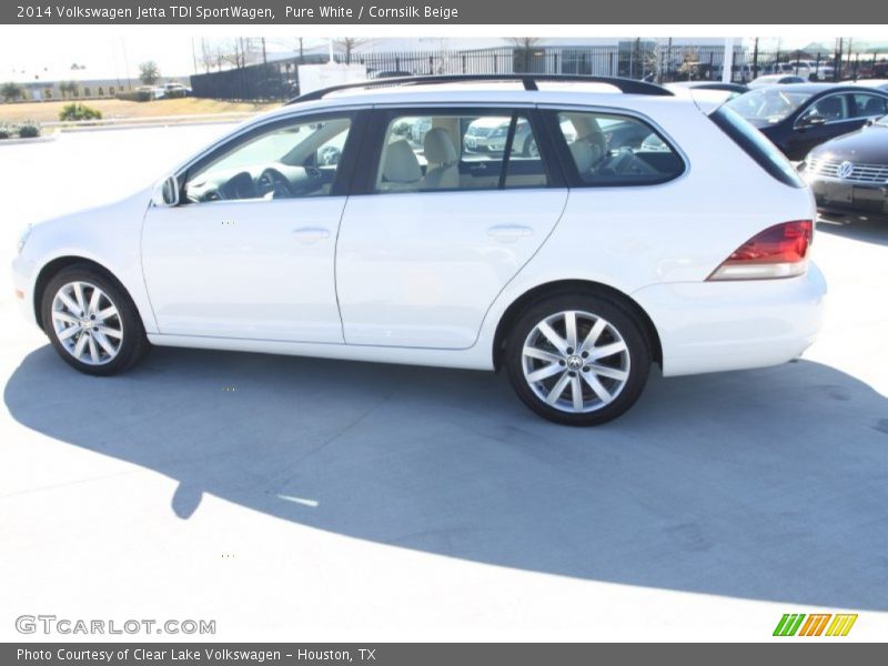 Pure White / Cornsilk Beige 2014 Volkswagen Jetta TDI SportWagen