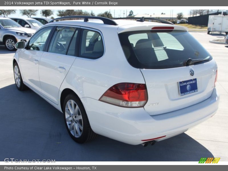 Pure White / Cornsilk Beige 2014 Volkswagen Jetta TDI SportWagen