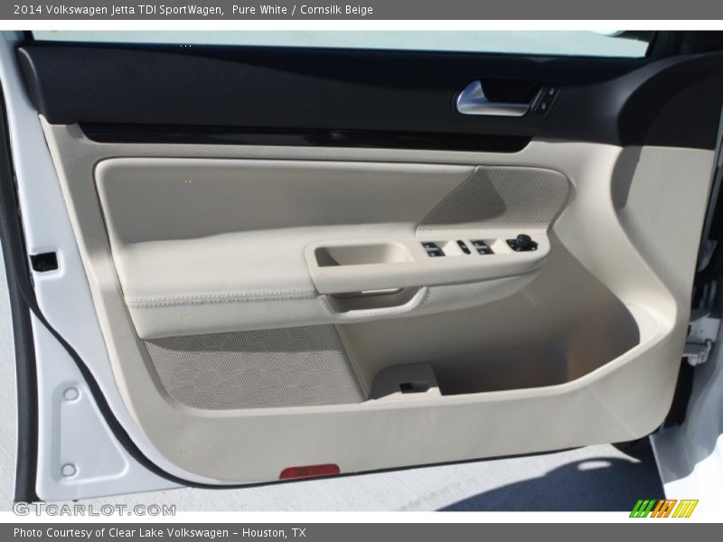 Pure White / Cornsilk Beige 2014 Volkswagen Jetta TDI SportWagen