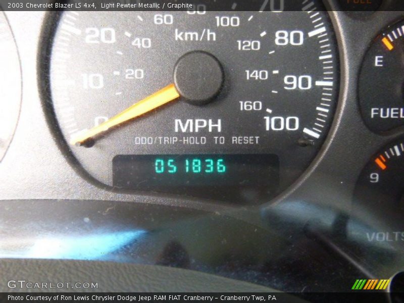 Light Pewter Metallic / Graphite 2003 Chevrolet Blazer LS 4x4