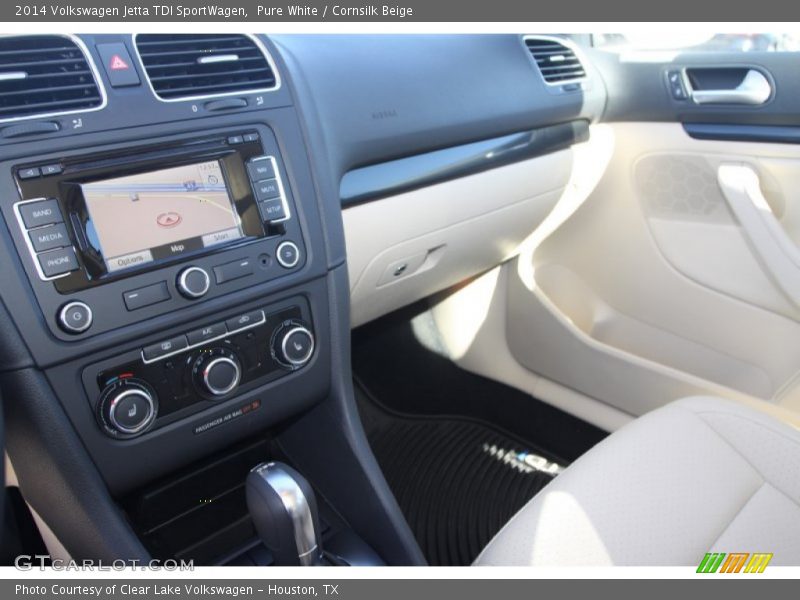 Pure White / Cornsilk Beige 2014 Volkswagen Jetta TDI SportWagen