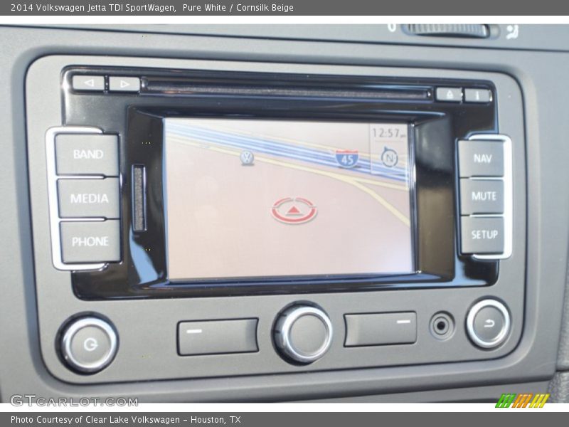 Pure White / Cornsilk Beige 2014 Volkswagen Jetta TDI SportWagen