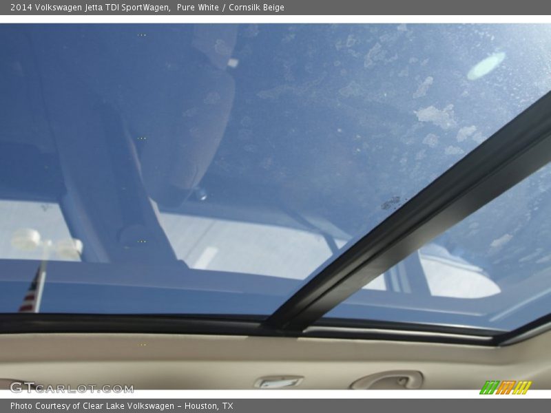 Pure White / Cornsilk Beige 2014 Volkswagen Jetta TDI SportWagen