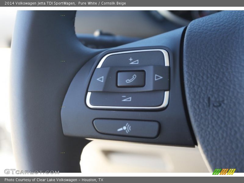 Pure White / Cornsilk Beige 2014 Volkswagen Jetta TDI SportWagen