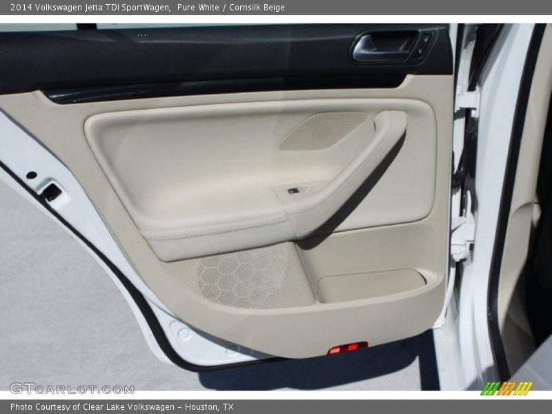 Pure White / Cornsilk Beige 2014 Volkswagen Jetta TDI SportWagen