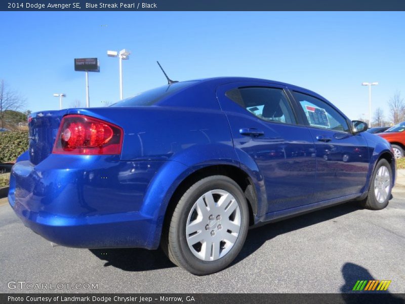 Blue Streak Pearl / Black 2014 Dodge Avenger SE