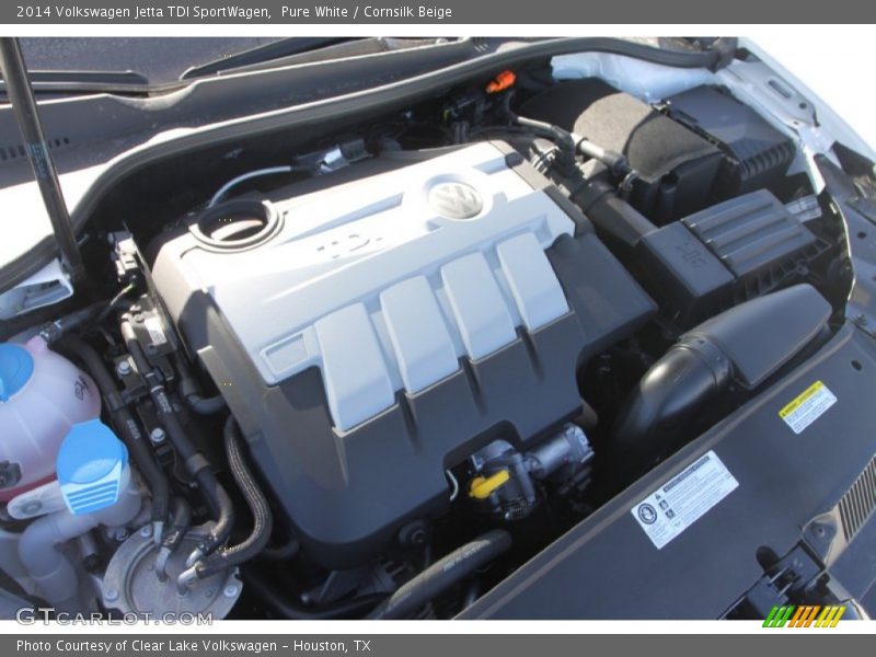Pure White / Cornsilk Beige 2014 Volkswagen Jetta TDI SportWagen