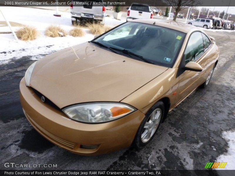 Sunburst Gold Metallic / Medium Parchment 2001 Mercury Cougar V6