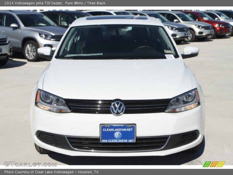 Pure White / Titan Black 2014 Volkswagen Jetta TDI Sedan
