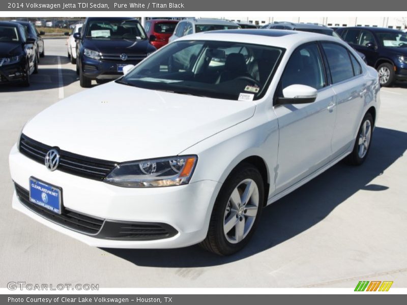 Pure White / Titan Black 2014 Volkswagen Jetta TDI Sedan