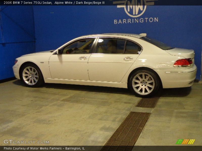 Alpine White / Dark Beige/Beige III 2006 BMW 7 Series 750Li Sedan