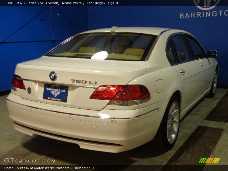 Alpine White / Dark Beige/Beige III 2006 BMW 7 Series 750Li Sedan