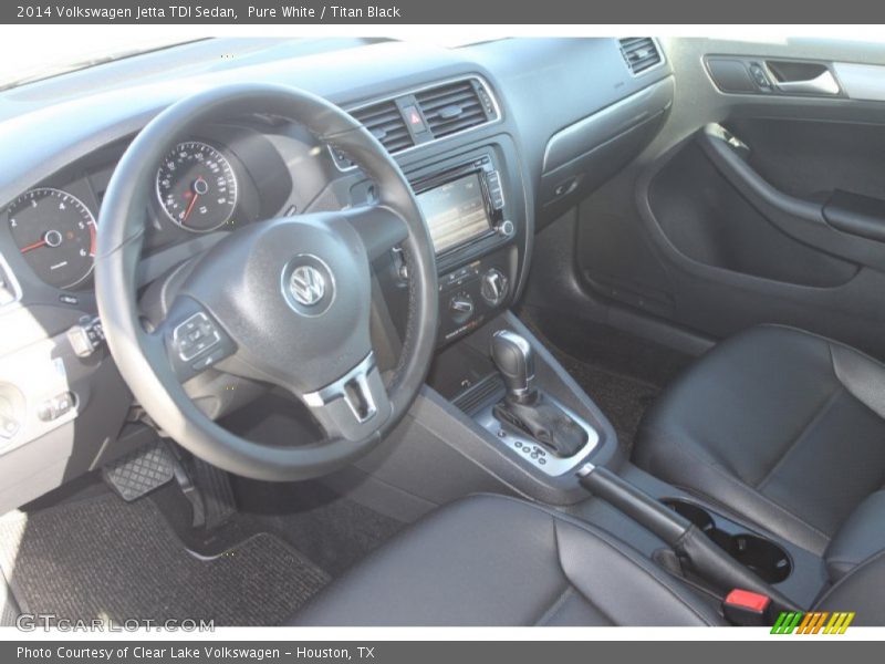 Pure White / Titan Black 2014 Volkswagen Jetta TDI Sedan