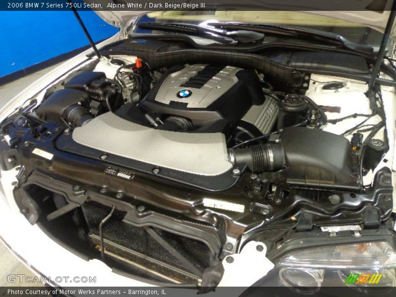 Alpine White / Dark Beige/Beige III 2006 BMW 7 Series 750Li Sedan