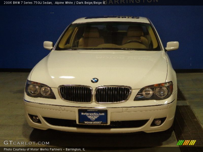 Alpine White / Dark Beige/Beige III 2006 BMW 7 Series 750Li Sedan