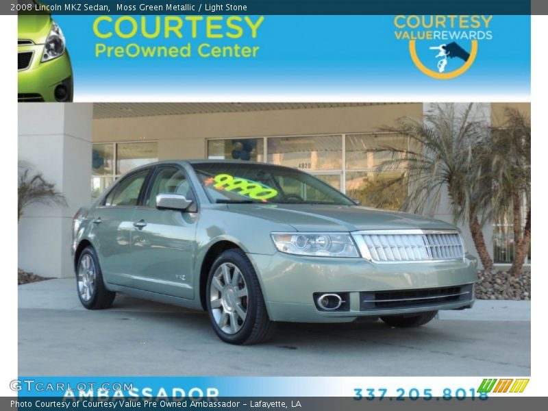 Moss Green Metallic / Light Stone 2008 Lincoln MKZ Sedan