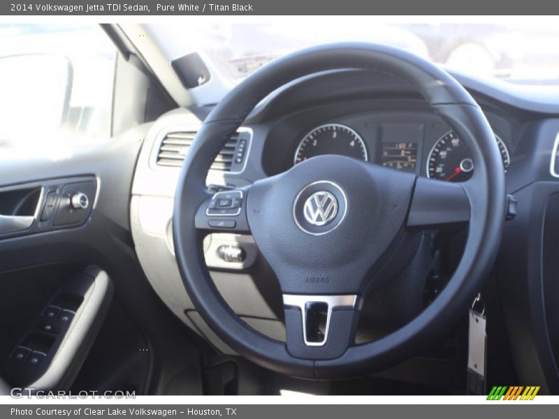 Pure White / Titan Black 2014 Volkswagen Jetta TDI Sedan