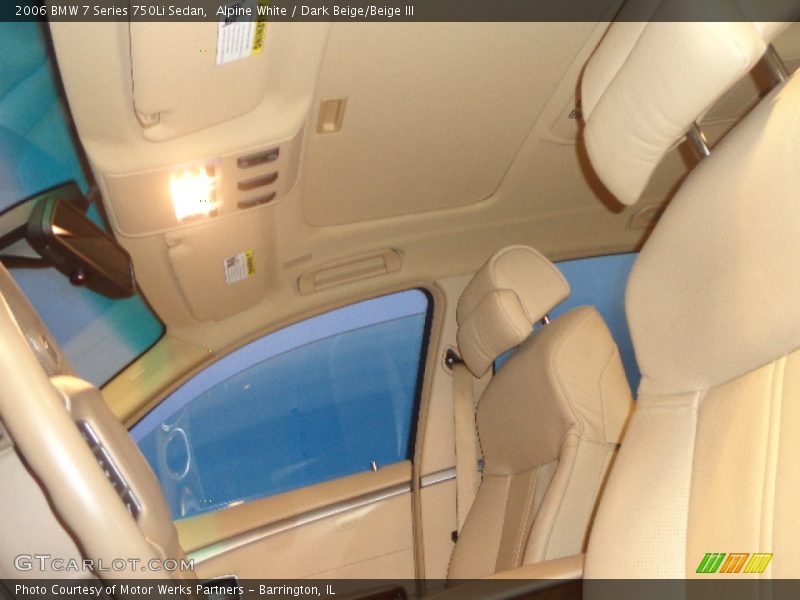 Alpine White / Dark Beige/Beige III 2006 BMW 7 Series 750Li Sedan