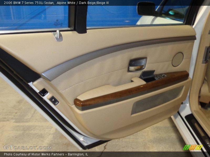 Alpine White / Dark Beige/Beige III 2006 BMW 7 Series 750Li Sedan