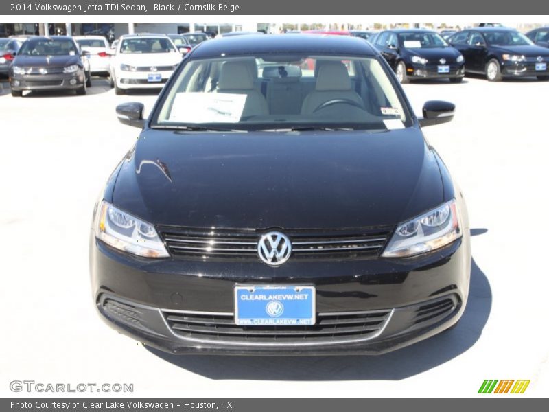 Black / Cornsilk Beige 2014 Volkswagen Jetta TDI Sedan