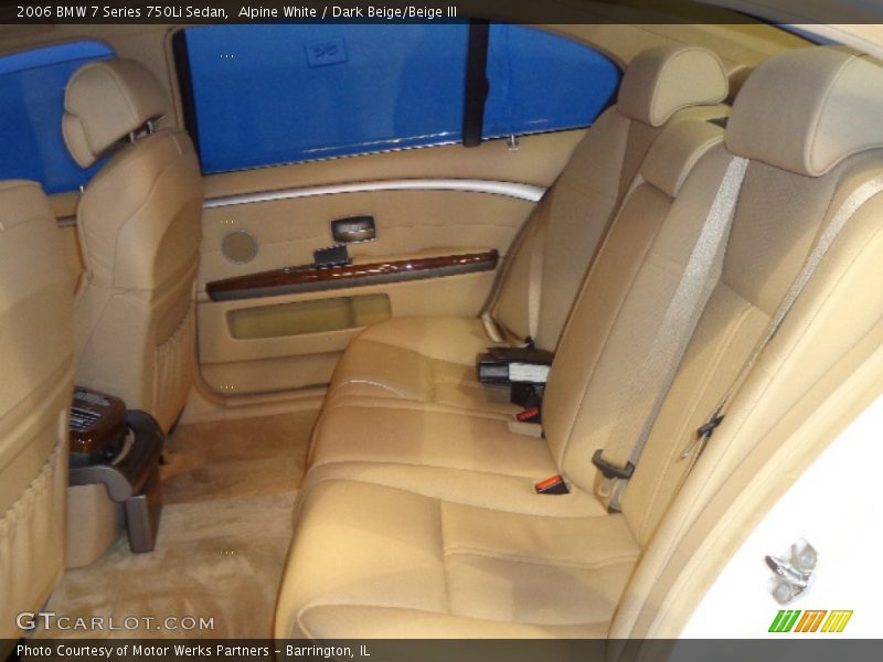 Alpine White / Dark Beige/Beige III 2006 BMW 7 Series 750Li Sedan