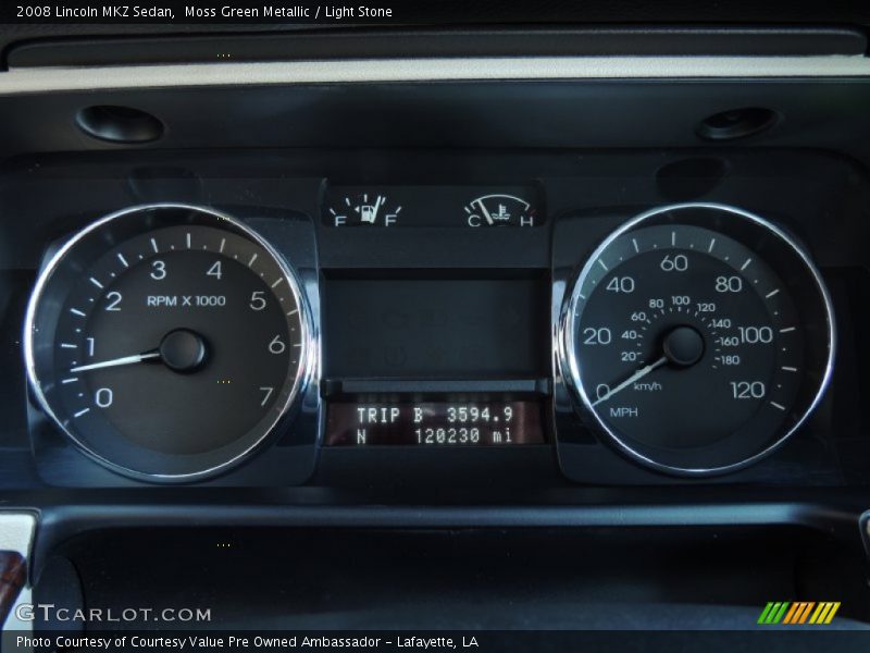 Moss Green Metallic / Light Stone 2008 Lincoln MKZ Sedan