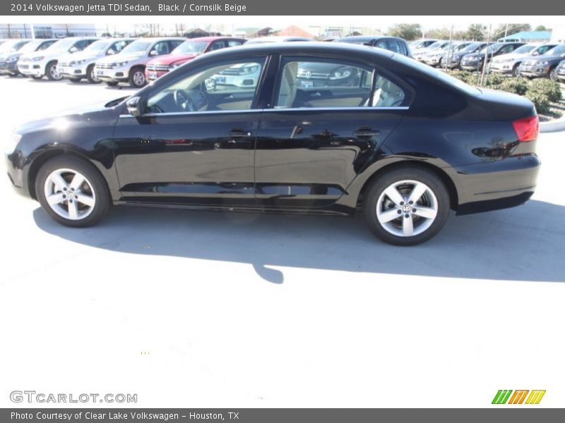 Black / Cornsilk Beige 2014 Volkswagen Jetta TDI Sedan