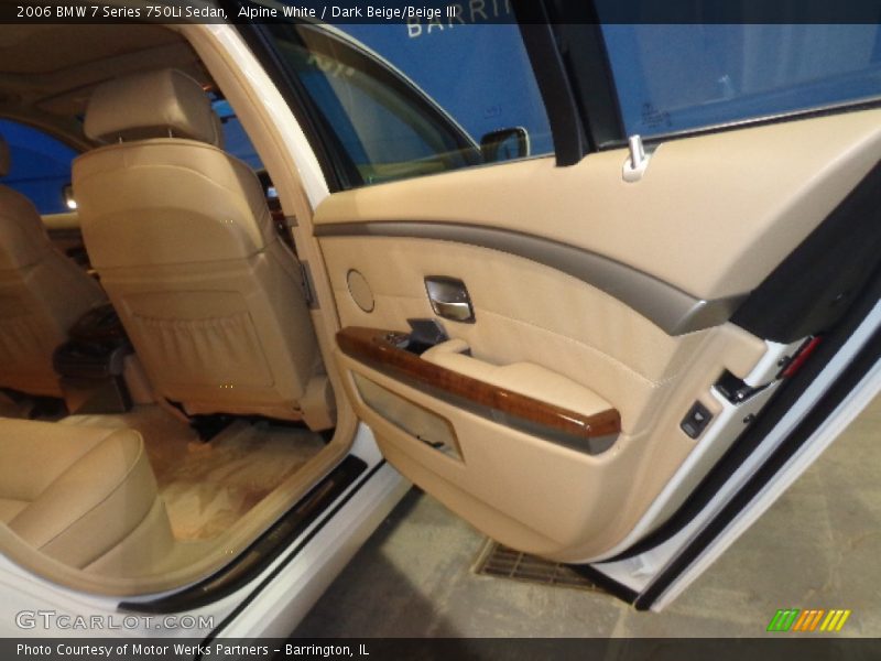 Alpine White / Dark Beige/Beige III 2006 BMW 7 Series 750Li Sedan