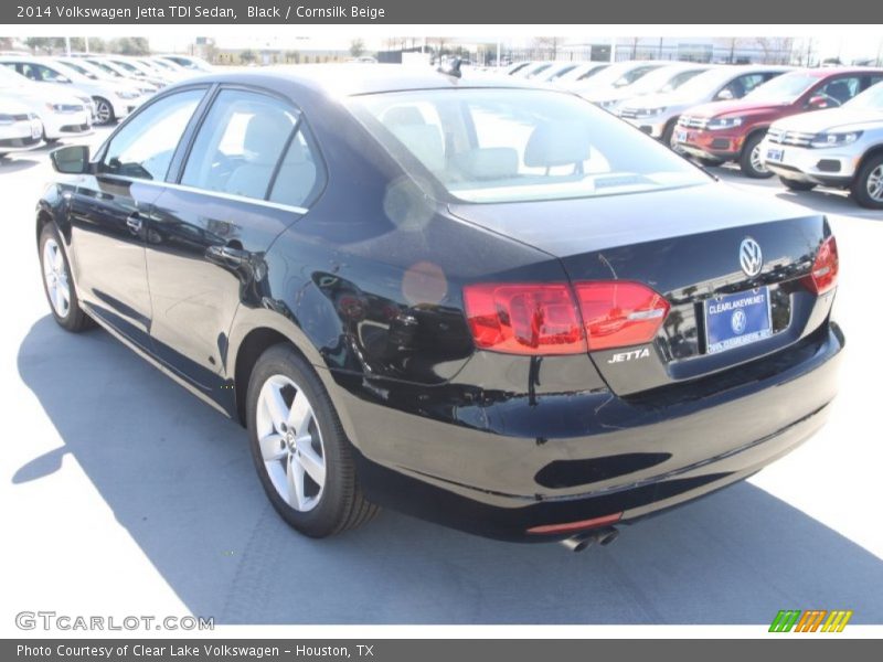 Black / Cornsilk Beige 2014 Volkswagen Jetta TDI Sedan