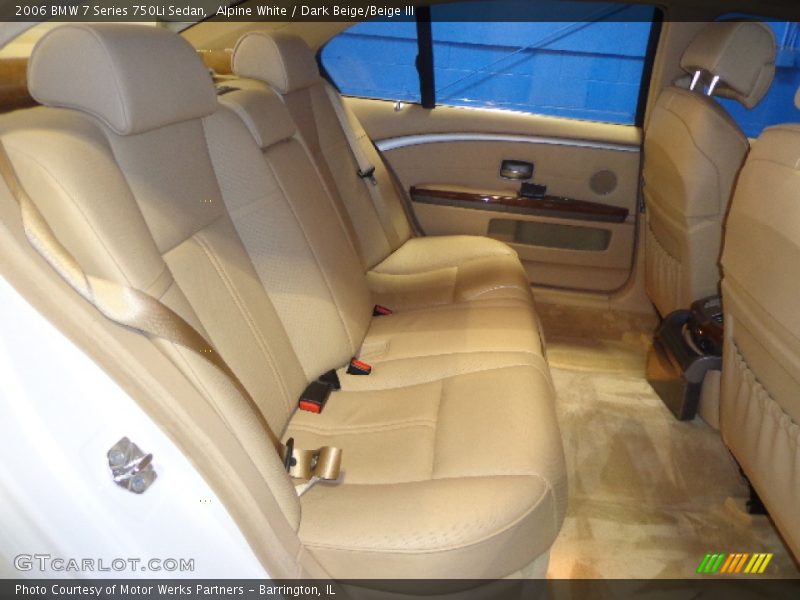 Alpine White / Dark Beige/Beige III 2006 BMW 7 Series 750Li Sedan
