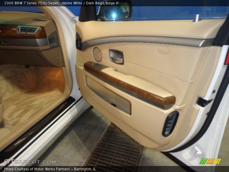 Alpine White / Dark Beige/Beige III 2006 BMW 7 Series 750Li Sedan