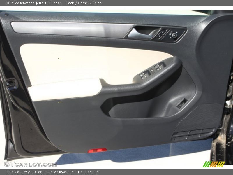 Black / Cornsilk Beige 2014 Volkswagen Jetta TDI Sedan