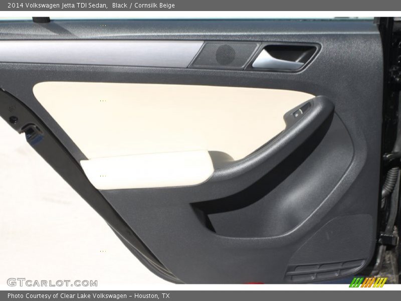 Black / Cornsilk Beige 2014 Volkswagen Jetta TDI Sedan
