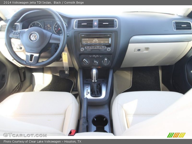 Black / Cornsilk Beige 2014 Volkswagen Jetta TDI Sedan