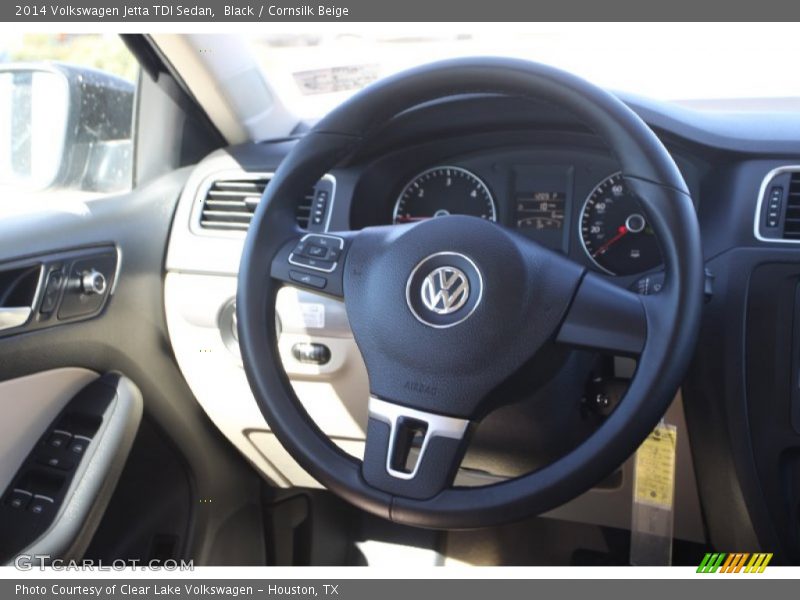 Black / Cornsilk Beige 2014 Volkswagen Jetta TDI Sedan