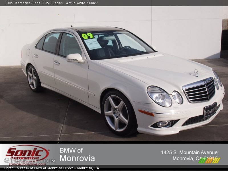 Arctic White / Black 2009 Mercedes-Benz E 350 Sedan