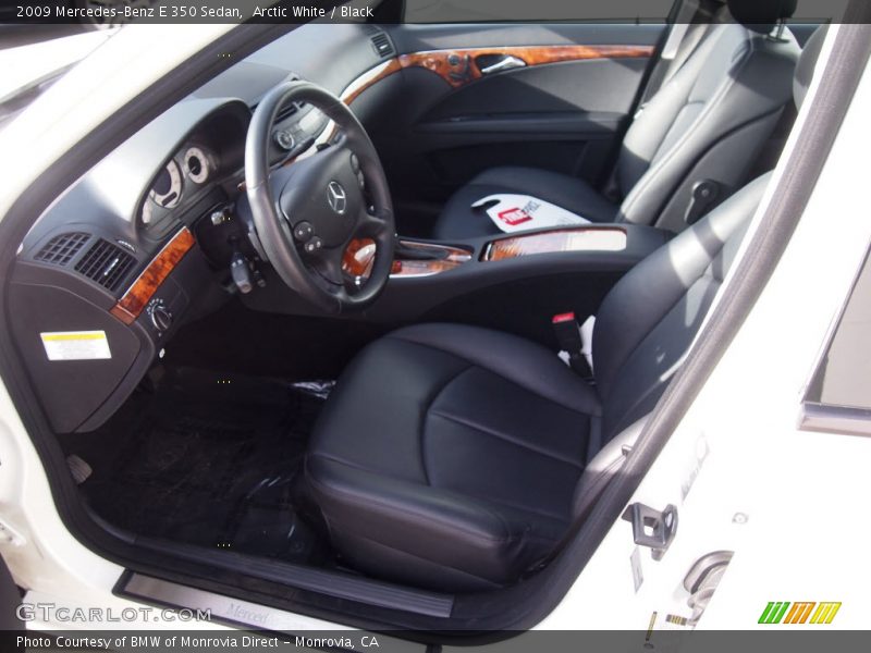 Arctic White / Black 2009 Mercedes-Benz E 350 Sedan