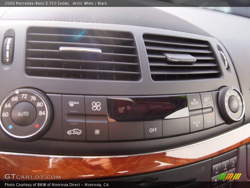 Arctic White / Black 2009 Mercedes-Benz E 350 Sedan