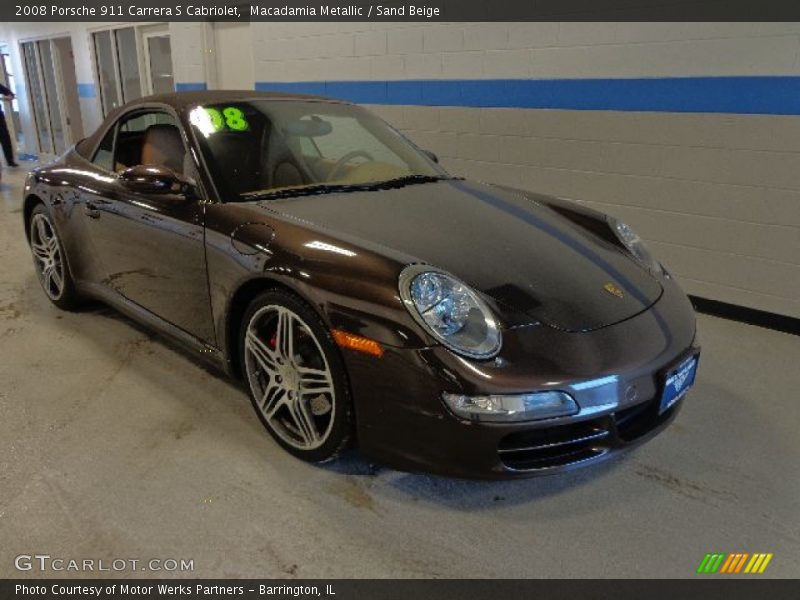 Macadamia Metallic / Sand Beige 2008 Porsche 911 Carrera S Cabriolet