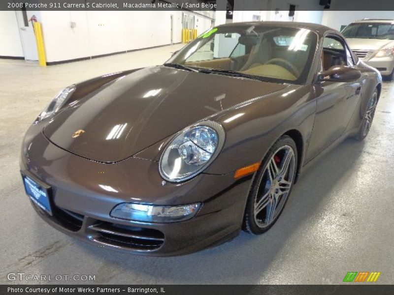 Macadamia Metallic / Sand Beige 2008 Porsche 911 Carrera S Cabriolet
