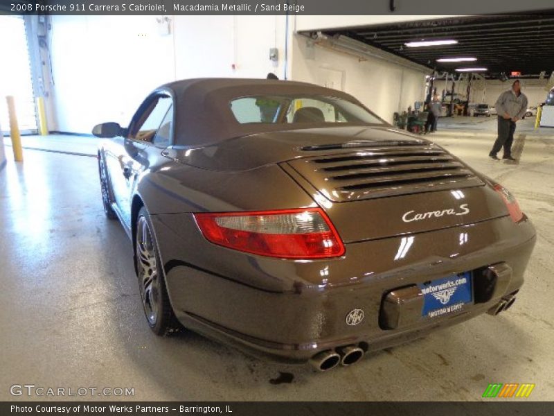 Macadamia Metallic / Sand Beige 2008 Porsche 911 Carrera S Cabriolet