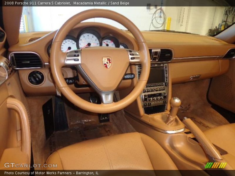Macadamia Metallic / Sand Beige 2008 Porsche 911 Carrera S Cabriolet