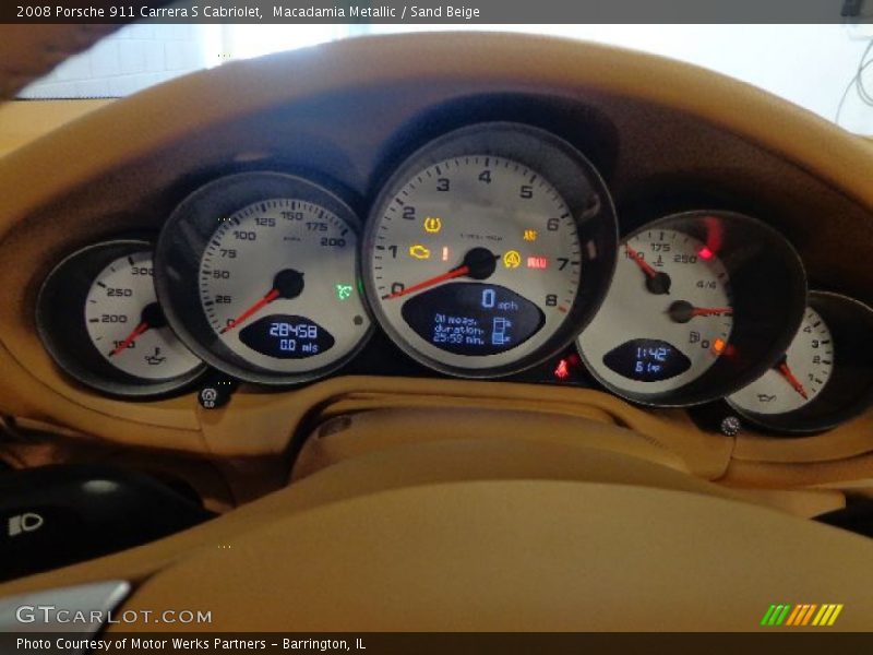 Macadamia Metallic / Sand Beige 2008 Porsche 911 Carrera S Cabriolet