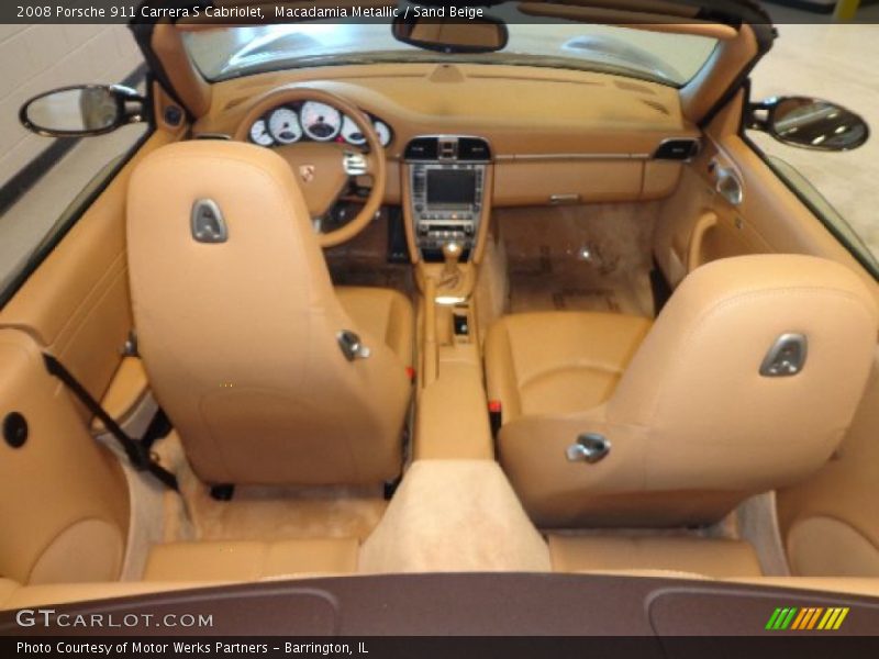 Macadamia Metallic / Sand Beige 2008 Porsche 911 Carrera S Cabriolet
