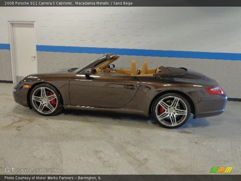 Macadamia Metallic / Sand Beige 2008 Porsche 911 Carrera S Cabriolet