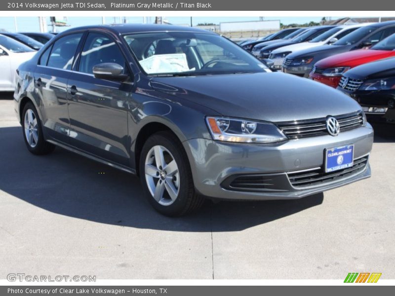 Platinum Gray Metallic / Titan Black 2014 Volkswagen Jetta TDI Sedan