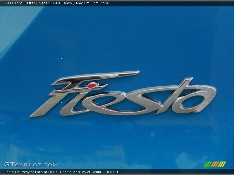 Blue Candy / Medium Light Stone 2014 Ford Fiesta SE Sedan