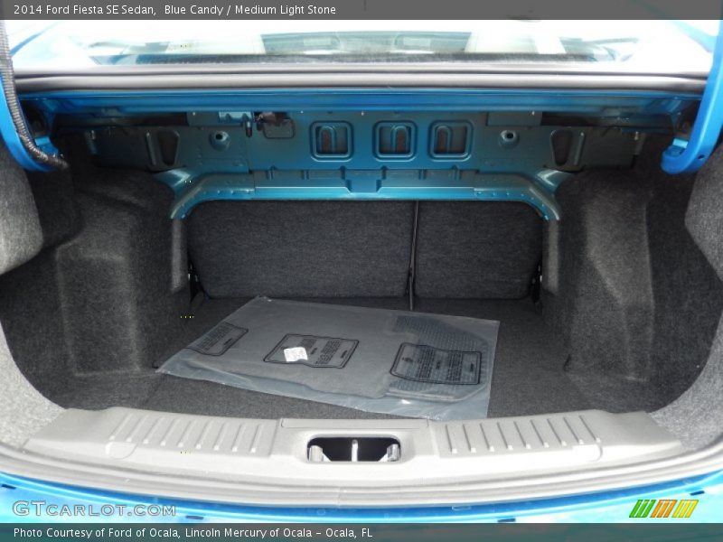 Blue Candy / Medium Light Stone 2014 Ford Fiesta SE Sedan