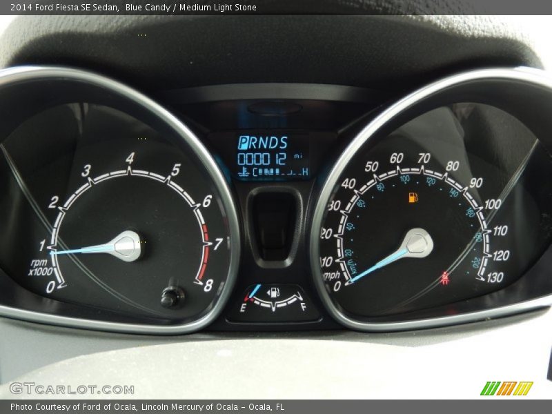 Blue Candy / Medium Light Stone 2014 Ford Fiesta SE Sedan